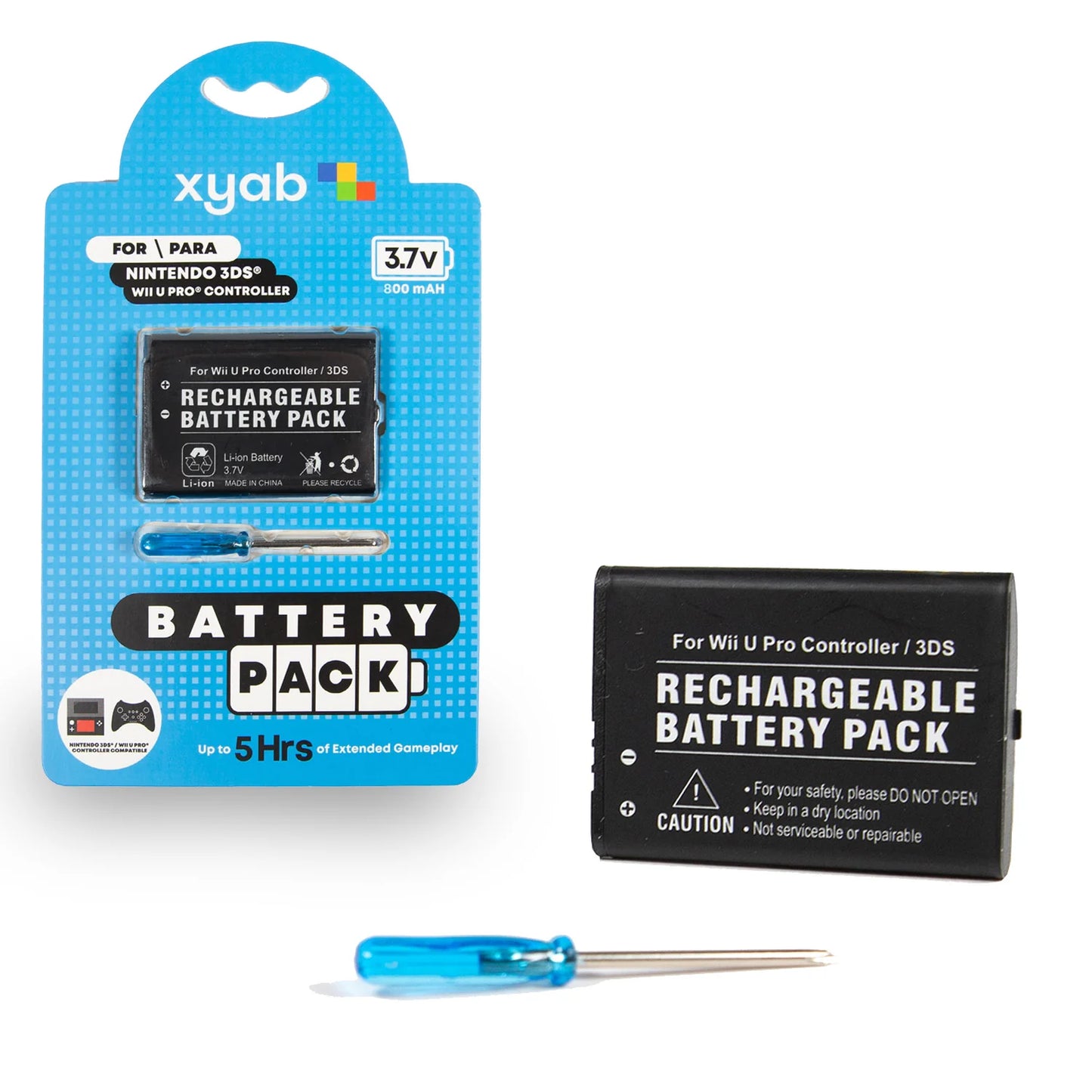 XYAB Rechargeable Battery Pack 3DS/ Wii U Pro Controller