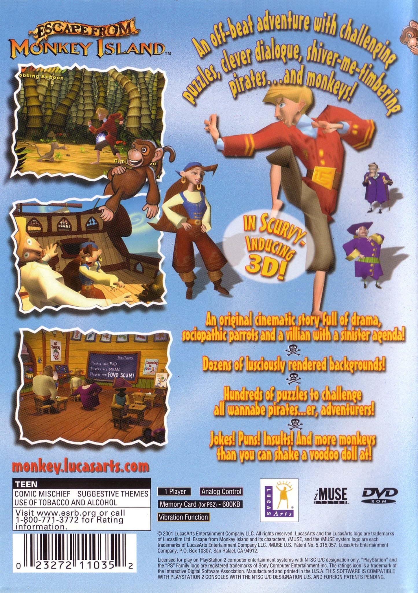 Escape from Monkey Island Playstation 2