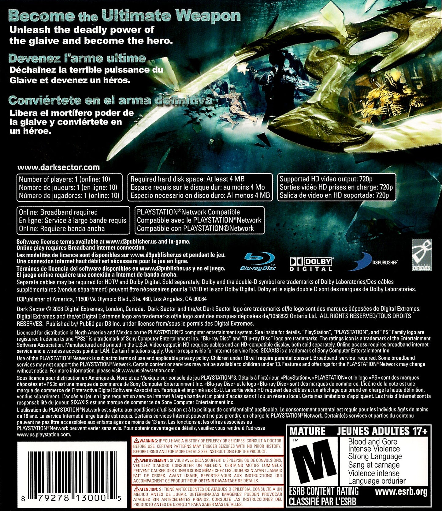 Dark Sector Playstation 3