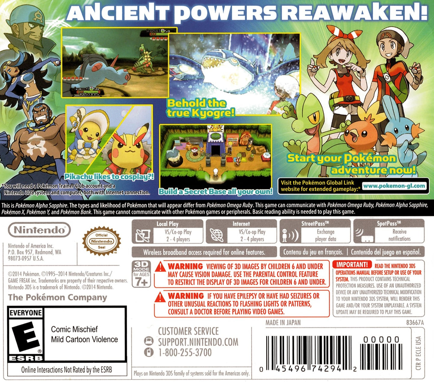 Pokemon Alpha Sapphire Nintendo 3DS