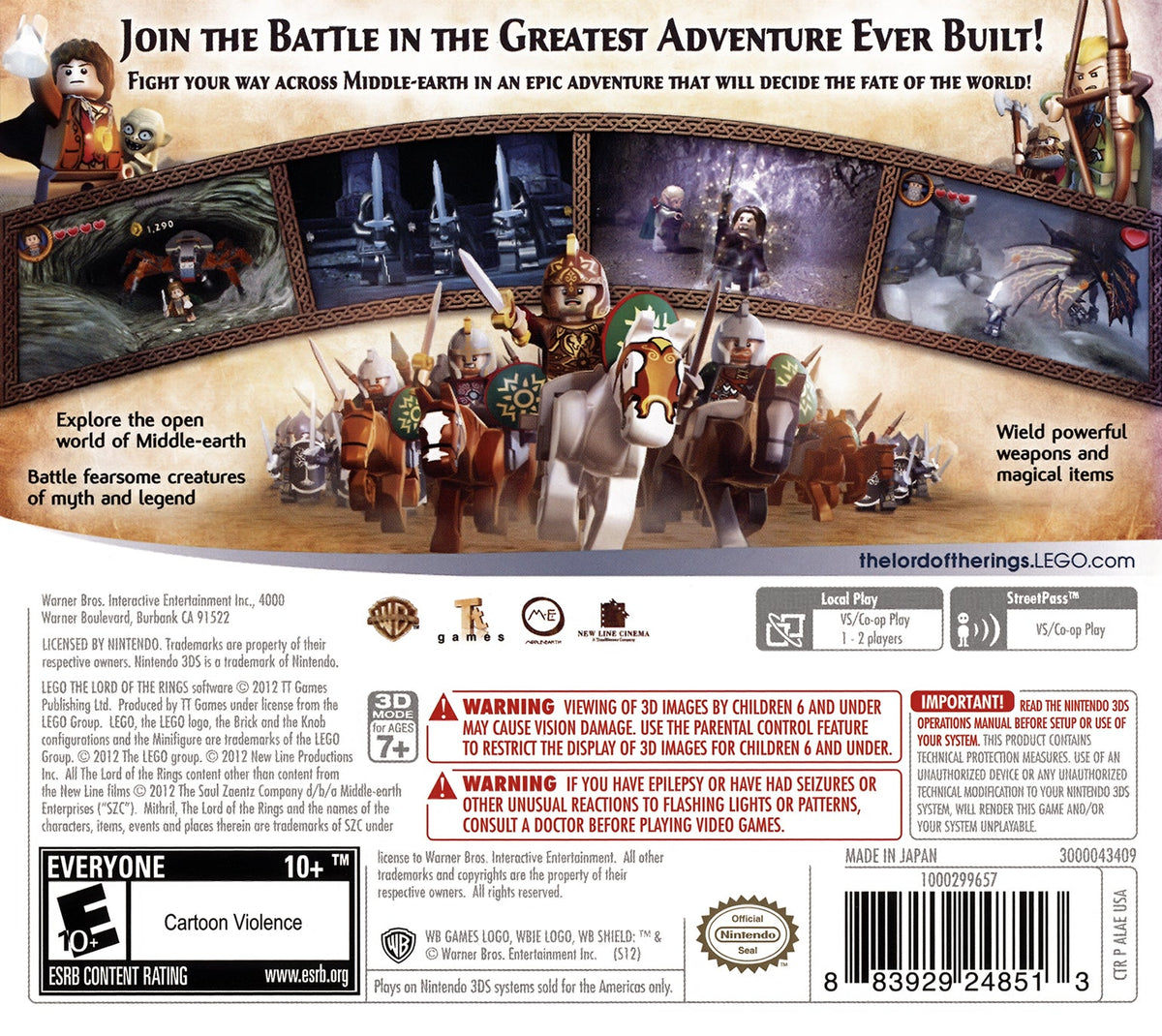 LEGO Lord Of The Rings Nintendo 3DS