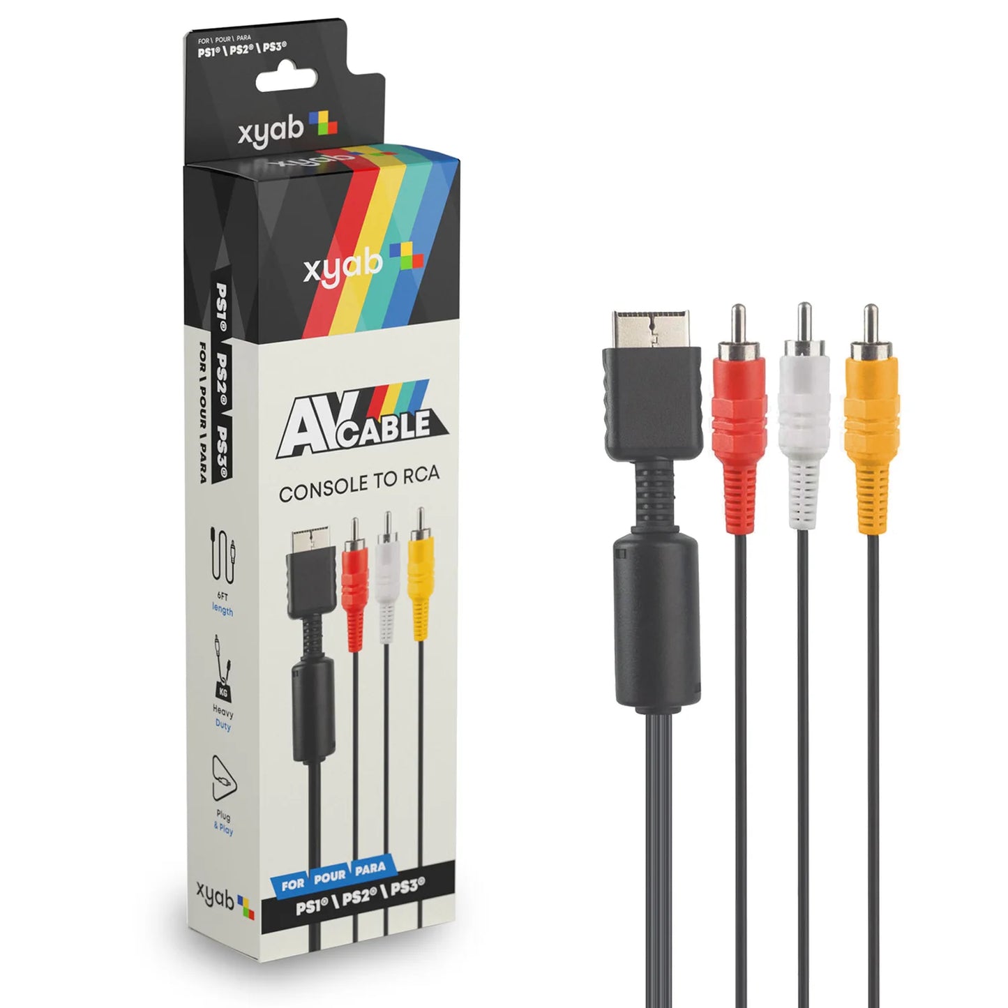 XYAB AV CABLE FOR PS3 / PS2 / PLAYSTATION