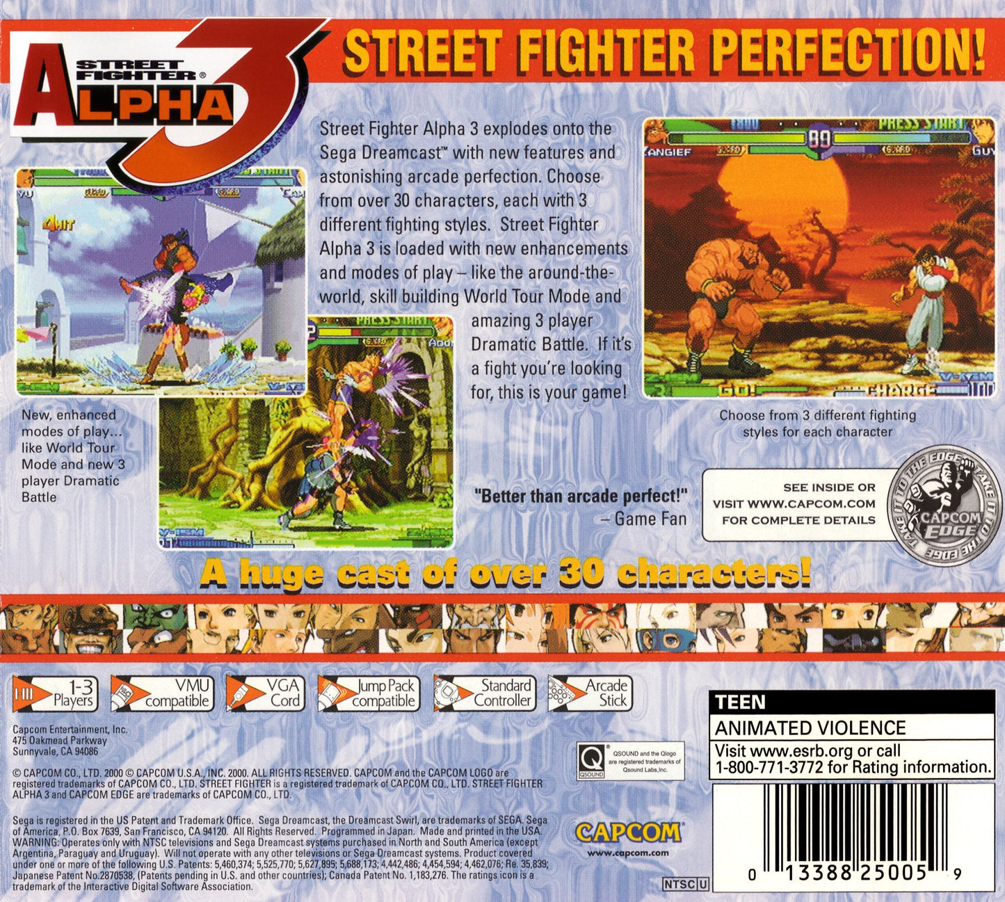 Street Fighter Alpha 3 Sega Dreamcast
