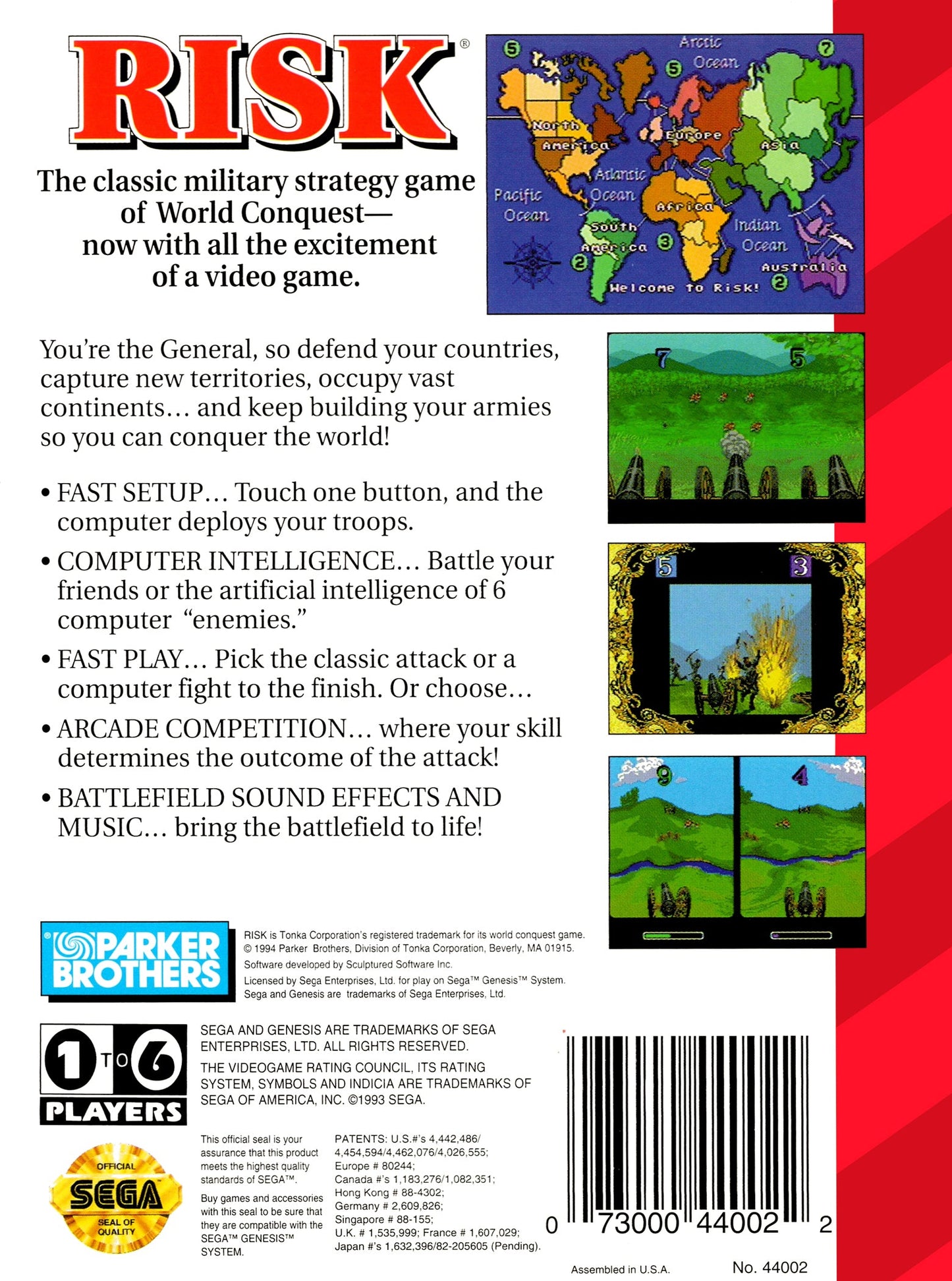 Risk Sega Genesis