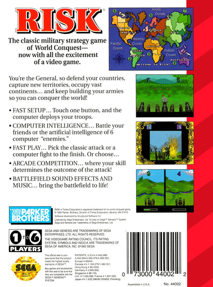 Risk Sega Genesis