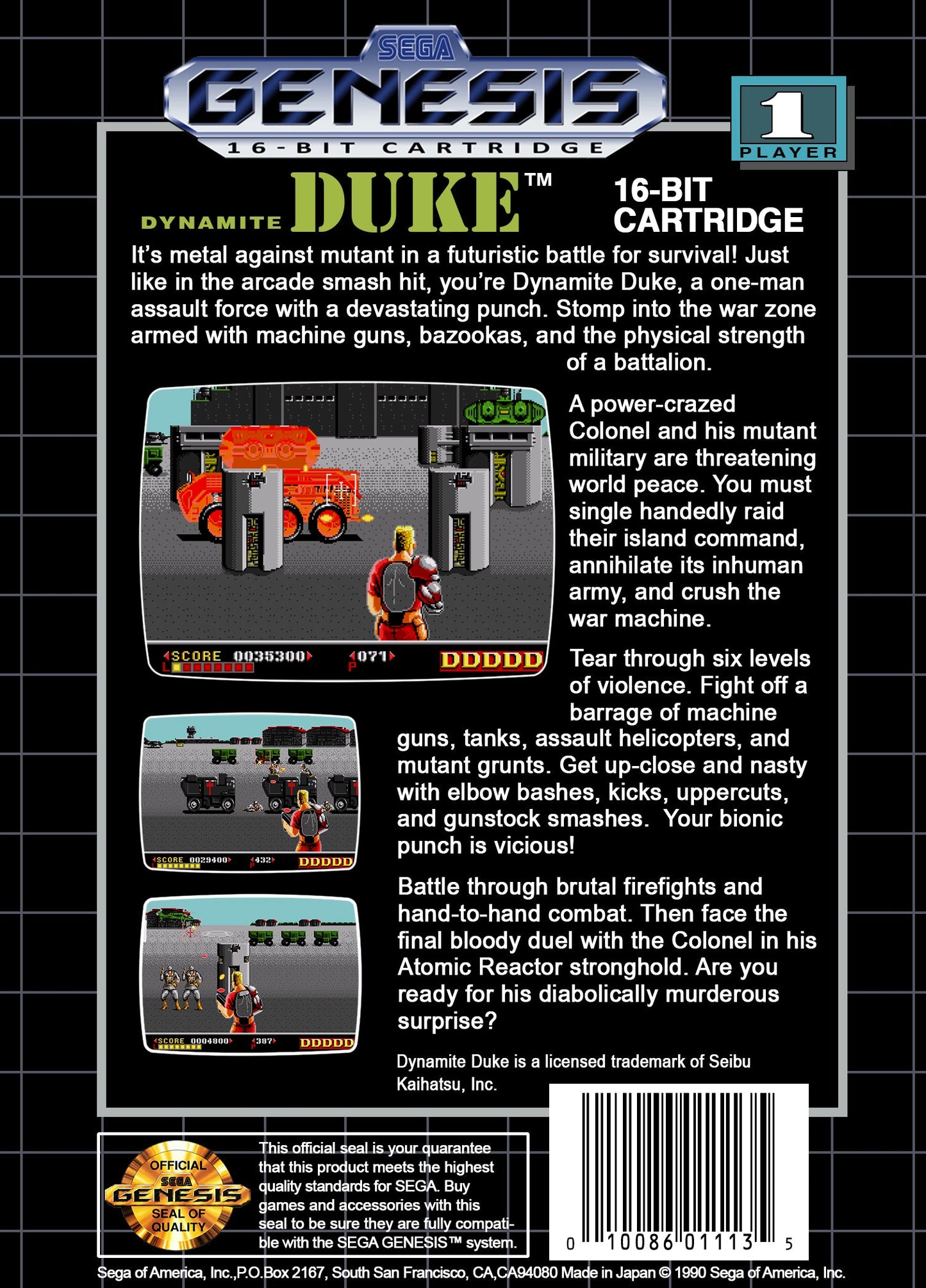Dynamite Duke Sega Genesis