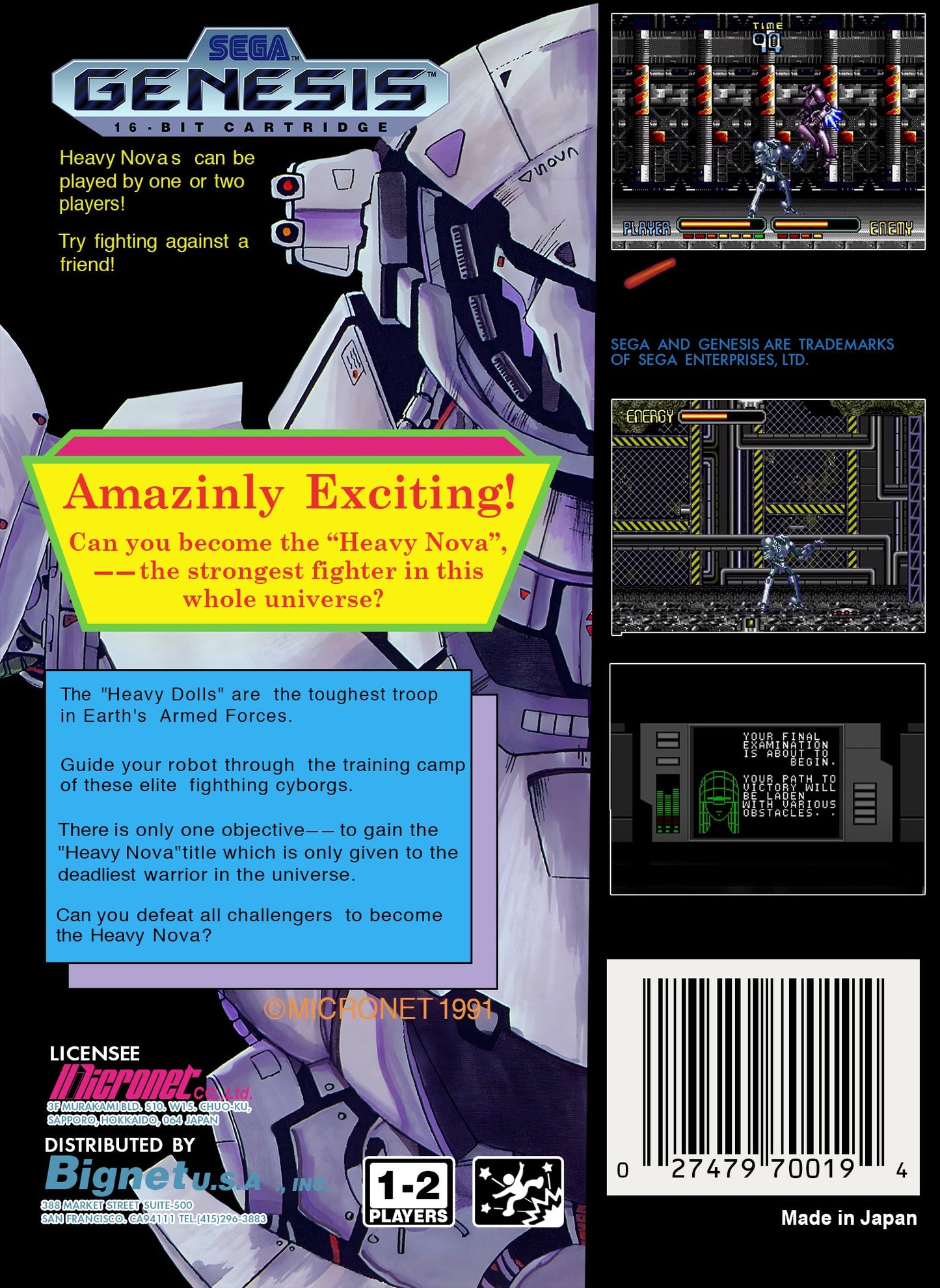 Heavy Nova Sega Genesis