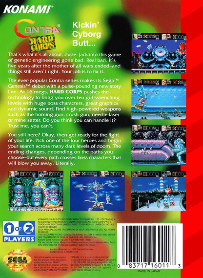 Contra Hard Corps Sega Genesis