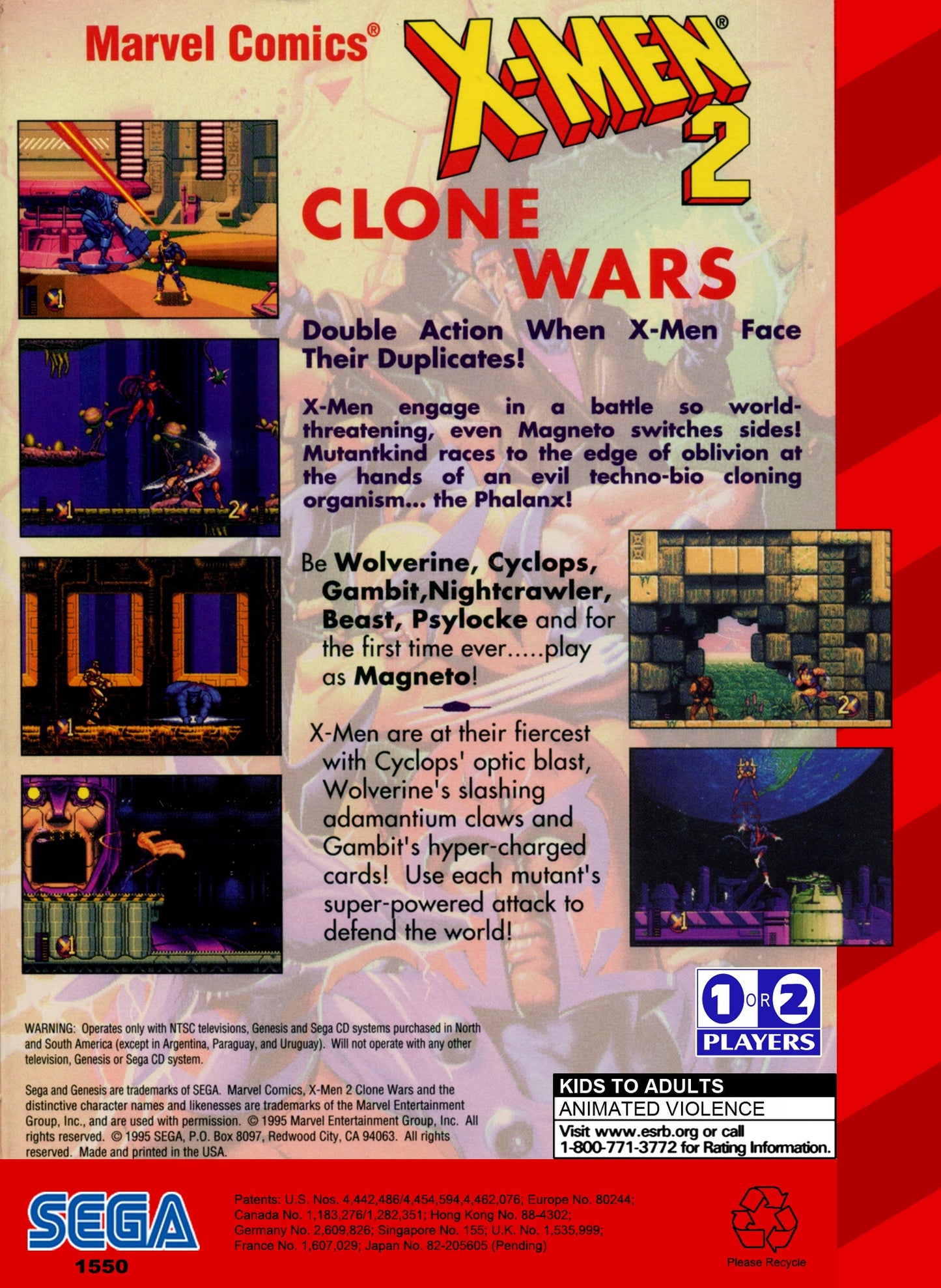 X-Men 2 The Clone Wars Sega Genesis