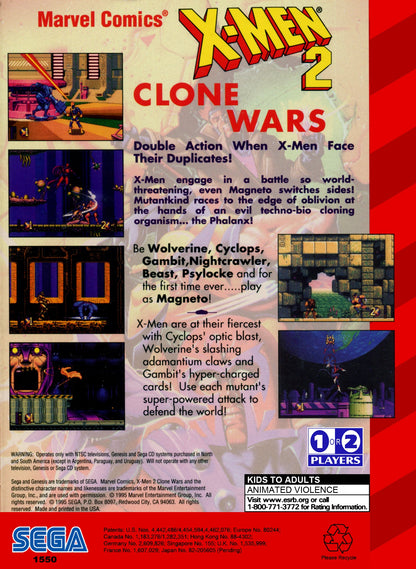 X-Men 2 The Clone Wars Sega Genesis