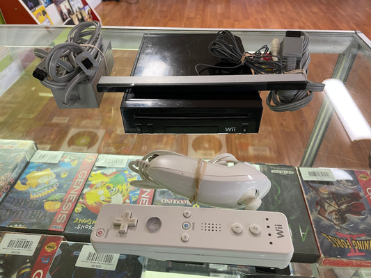 Black Nintendo Wii Console Wii (Not GameCube Compatible) (RVL-101)