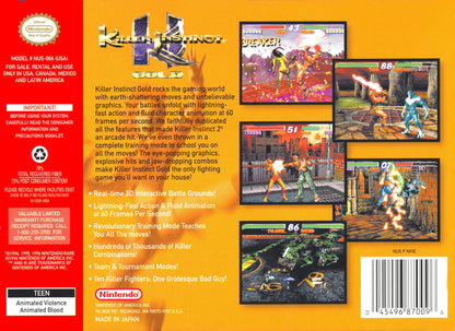 Killer Instinct Gold Nintendo 64
