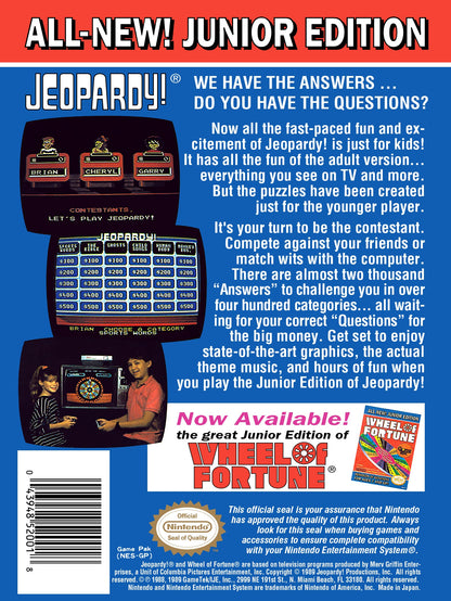 Jeopardy Jr NES