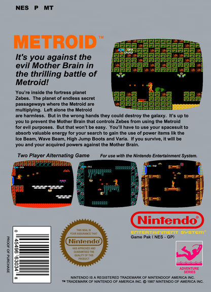 Metroid [5 Screw] NES