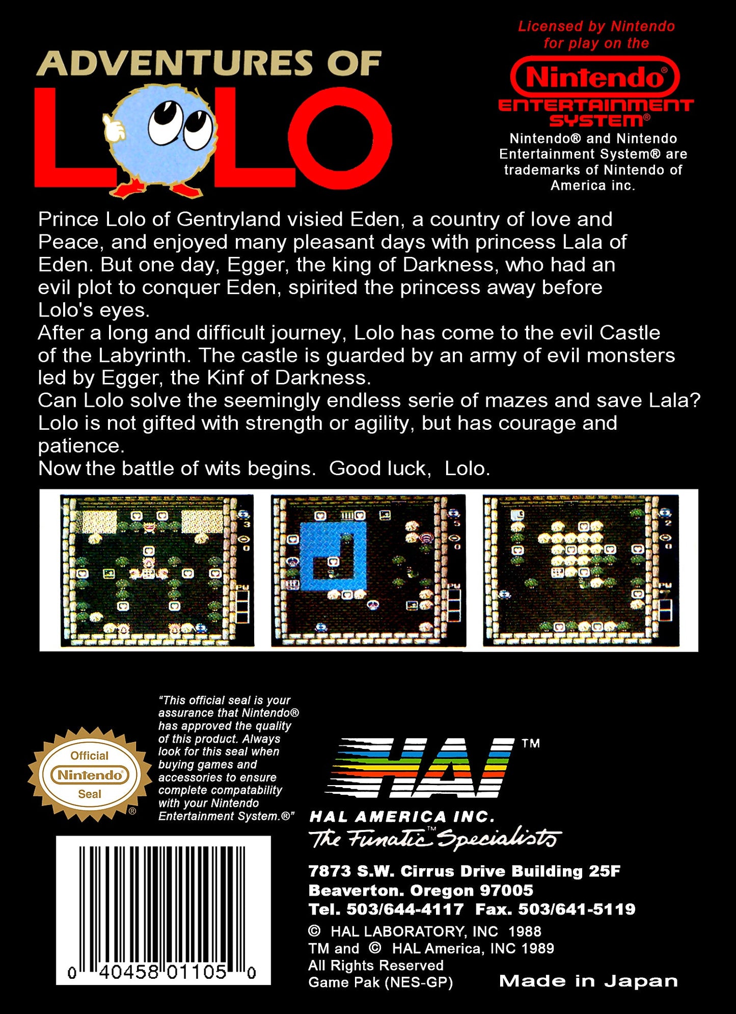 Adventures of Lolo NES