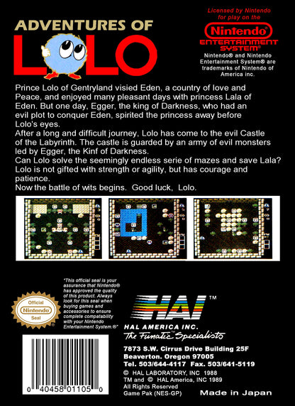 Adventures of Lolo NES