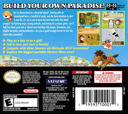 Harvest Moon Island of Happiness Nintendo DS