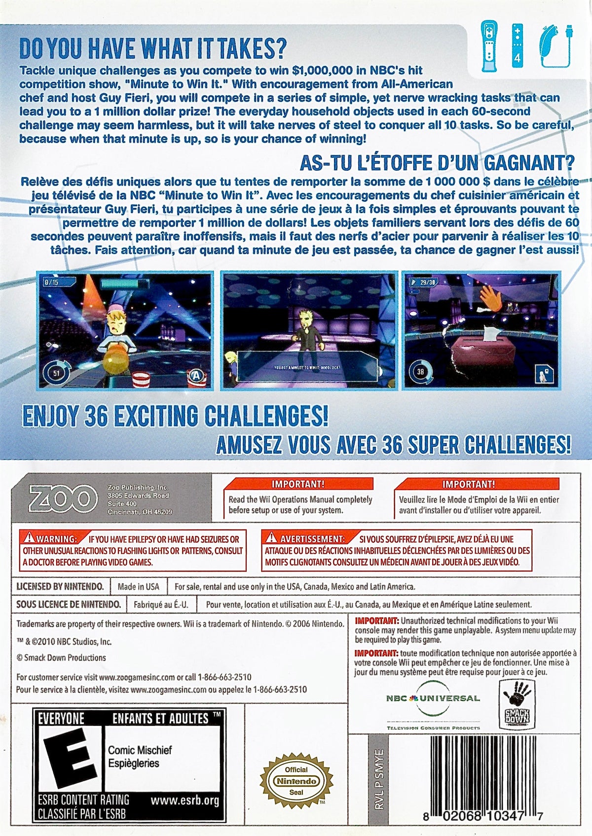 Minute to Win It Wii