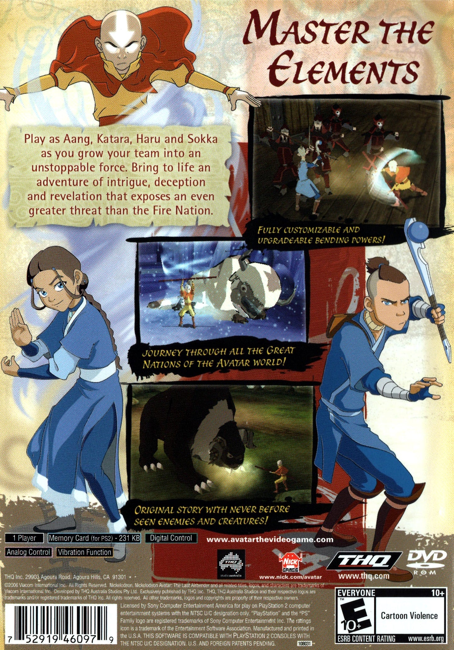 Avatar The Last Airbender Playstation 2