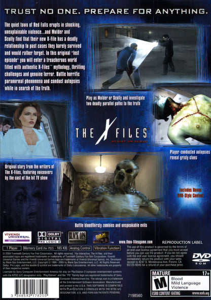 X-Files Resist Or Serve Playstation 2