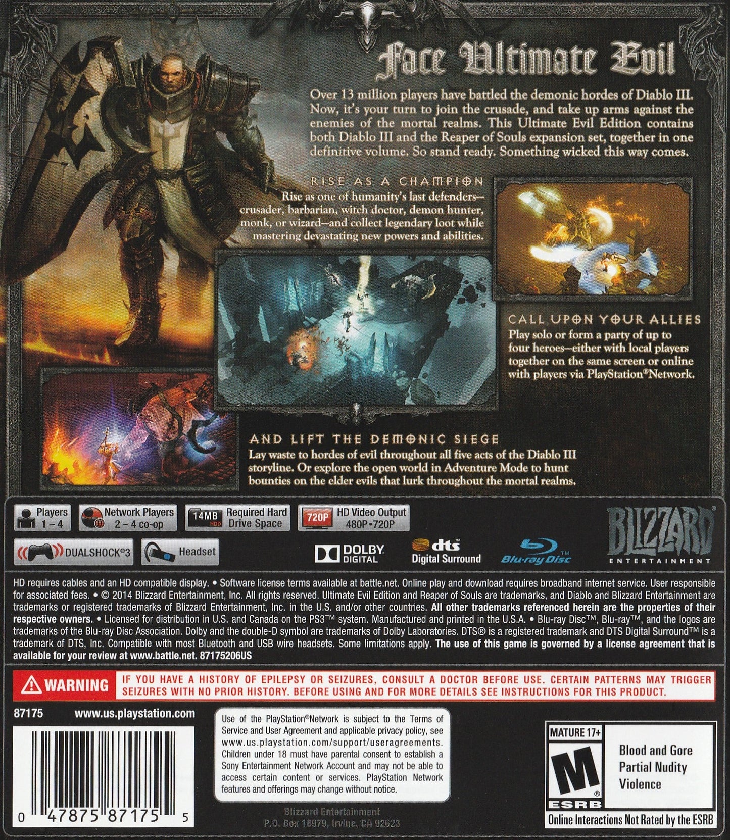 Diablo III [Ultimate Evil Edition] Playstation 3