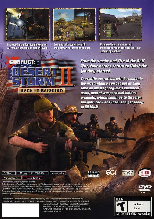Conflict Desert Storm 2 Playstation 2