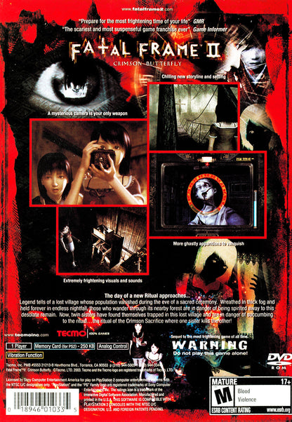 Fatal Frame 2 Playstation 2
