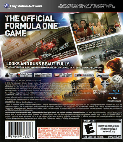 F1 2010 Playstation 3