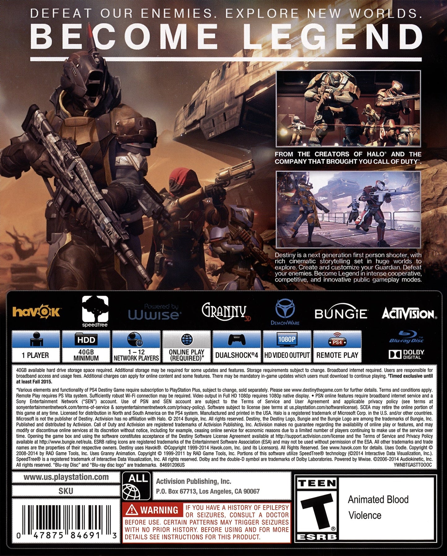 Destiny Playstation 4