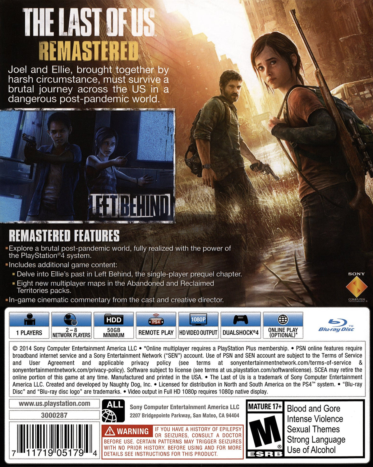 The Last Of Us Remastered Playstation 4