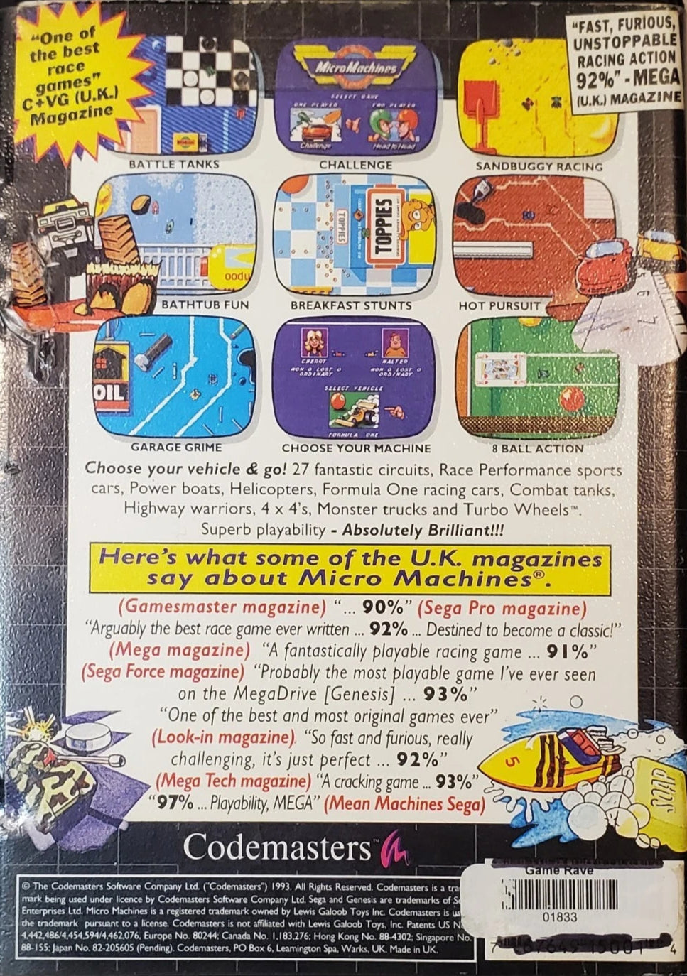 Micro Machines Sega Genesis