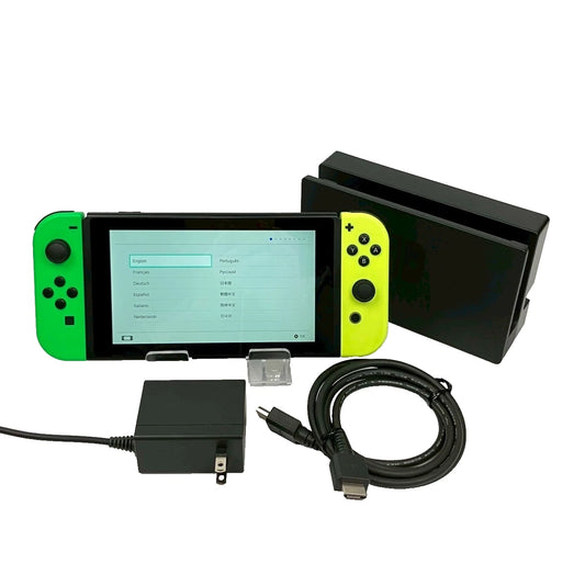 Nintendo Switch OLED with Neon Green and Neon Yellow Joy-Con Nintendo Switch