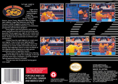 Boxing Legends Of The Ring Super Nintendo