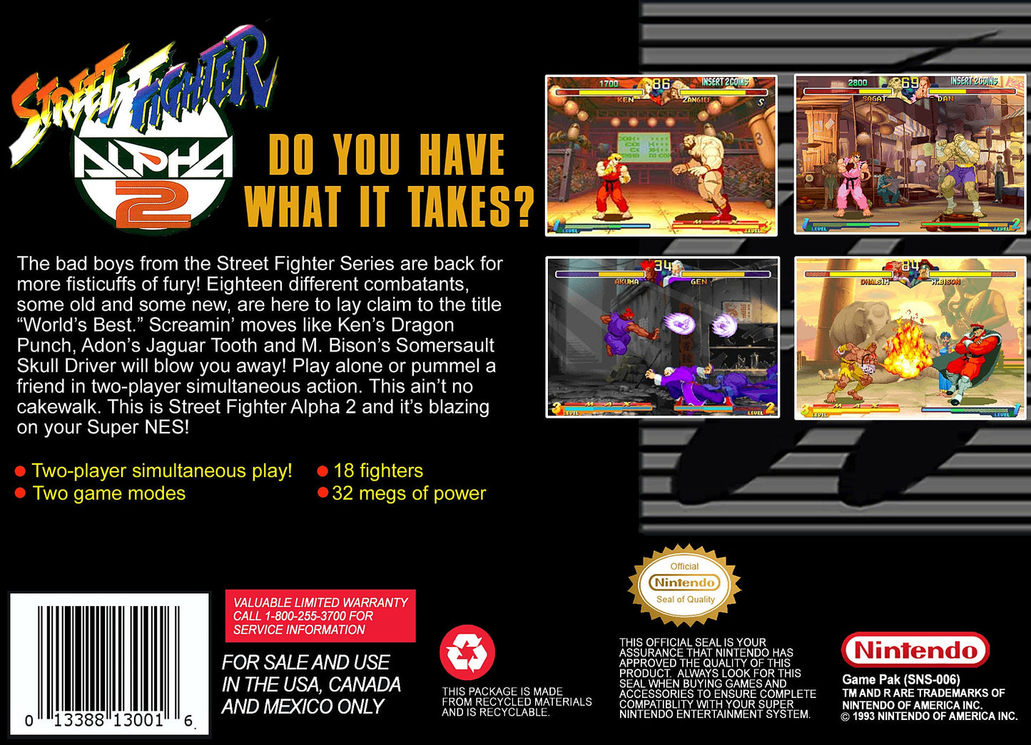 Street Fighter Alpha 2 Super Nintendo