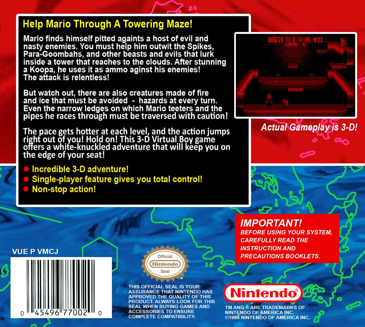 Mario Clash Virtual Boy