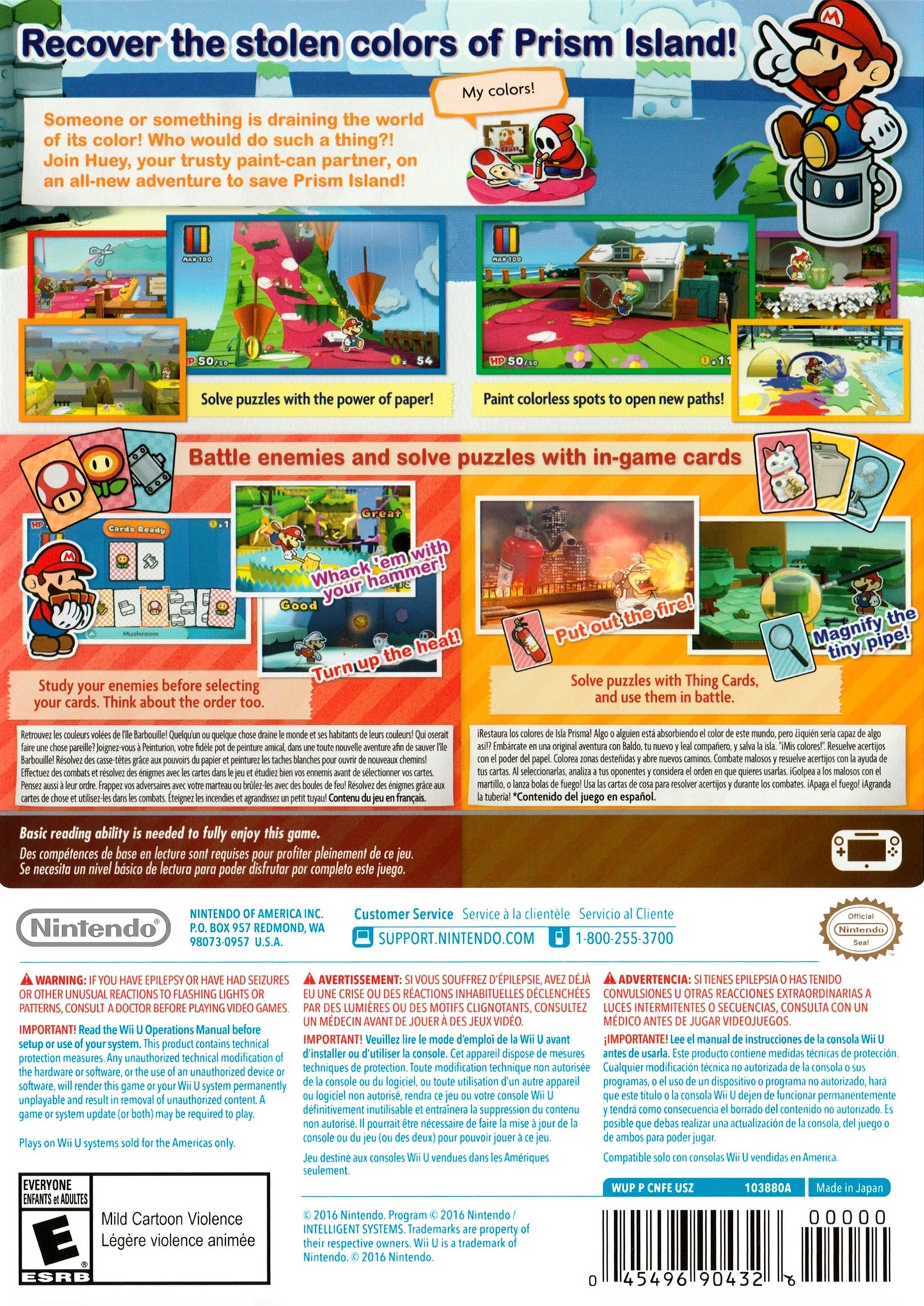 Paper Mario Color Splash Wii U