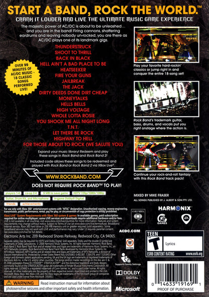 AC/DC Live Rock Band Track Pack Xbox 360