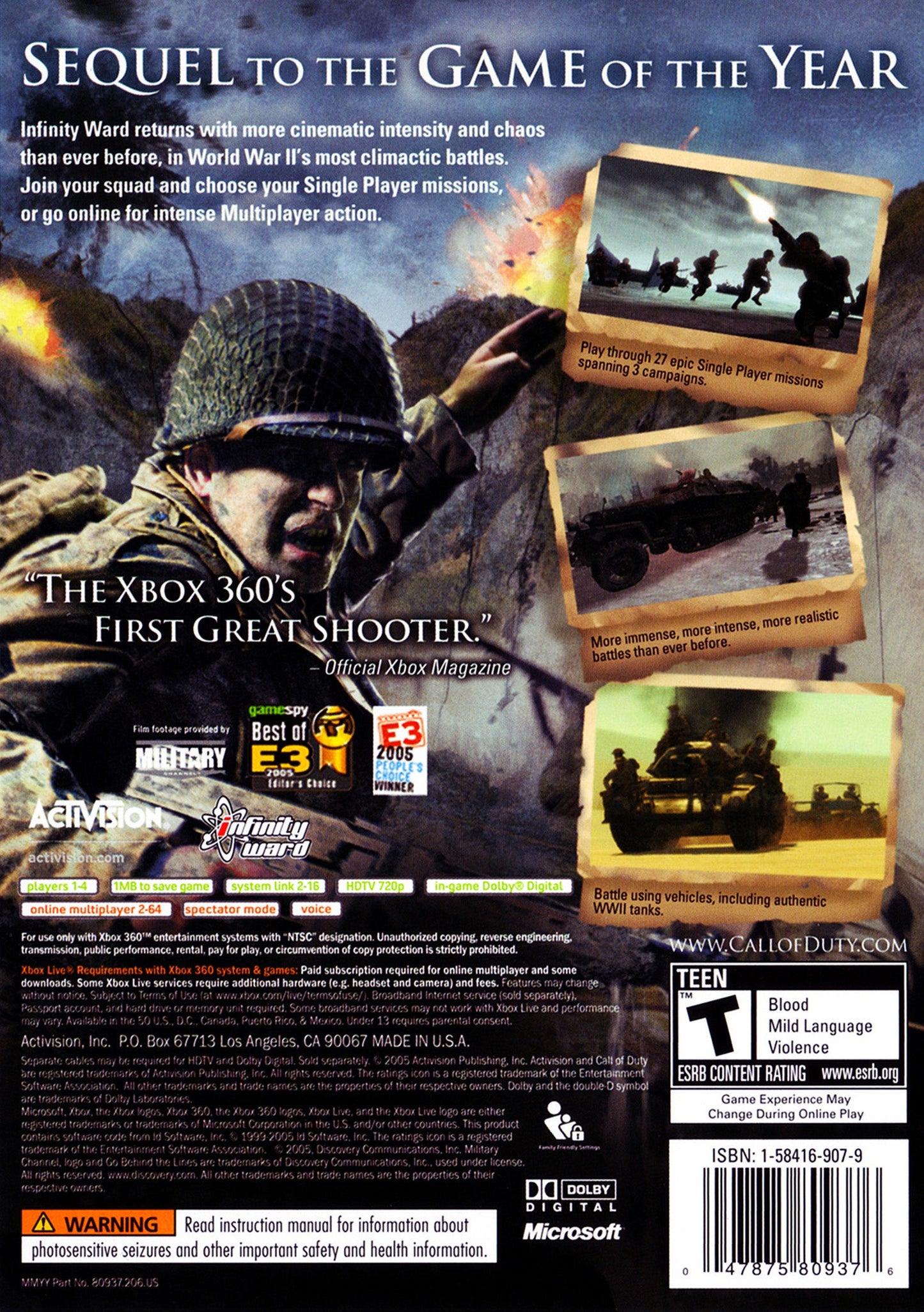 Call Of Duty 2 Xbox 360
