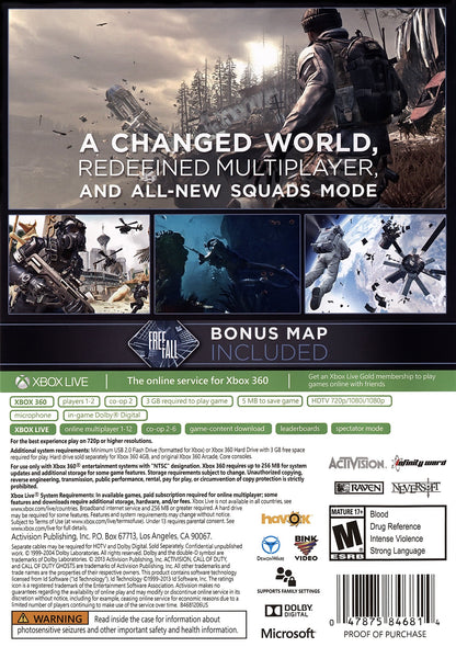Call Of Duty Ghosts Xbox 360