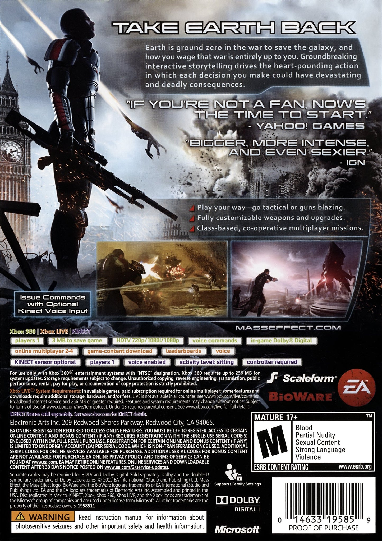 Mass Effect 3 Xbox 360