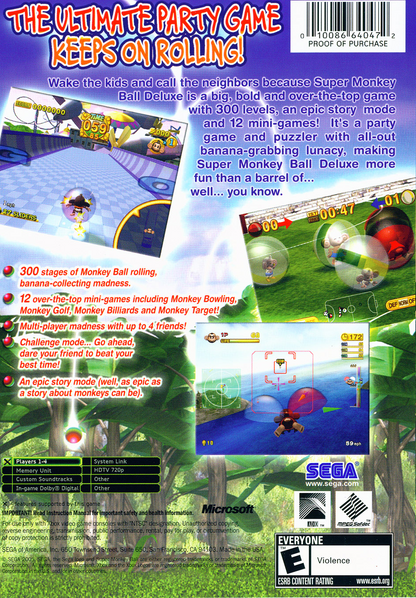 Super Monkey Ball Deluxe Xbox