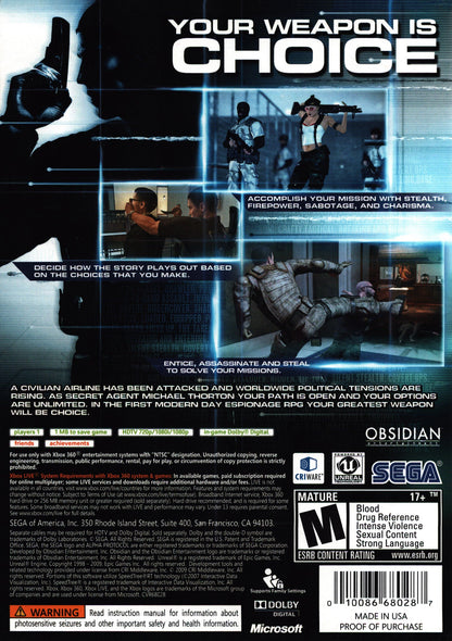 Alpha Protocol Xbox 360